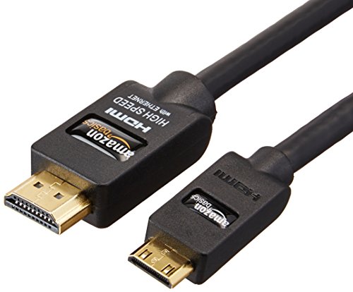 AmazonBasics High-Speed Mini-HDMI to HDMI Cable - 6.5 Feet (2 Meters) - Supports Ethernet, 3D and Audio Return