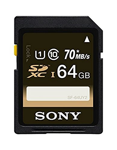 Sony 64GB Class 10 UHS-1 SDXC up to 70MB/s Memory Card (SF64UY2/TQ)