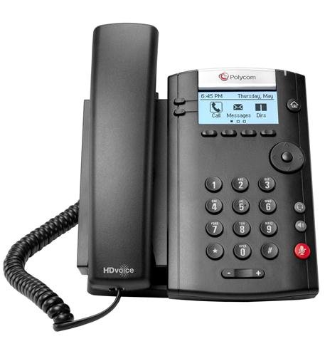 Polycom VVX 201 2-Line PoE Business Media Phone (2200-40450-025) - Power Supply Not Included
